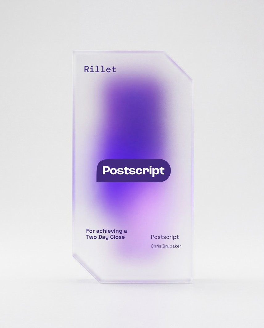 Trofeo Rillet Postscript 2026 metacrilato reciclado Sustain Awards