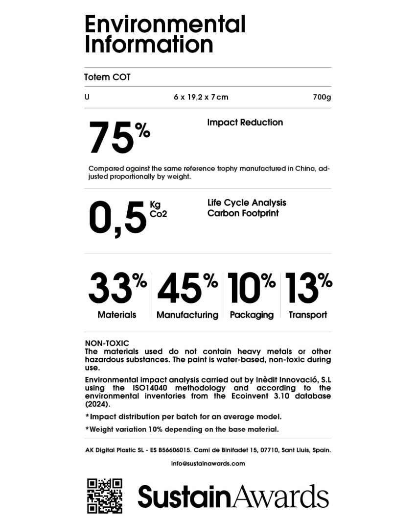 Environmental Information Label COT Totem Sustain Awards