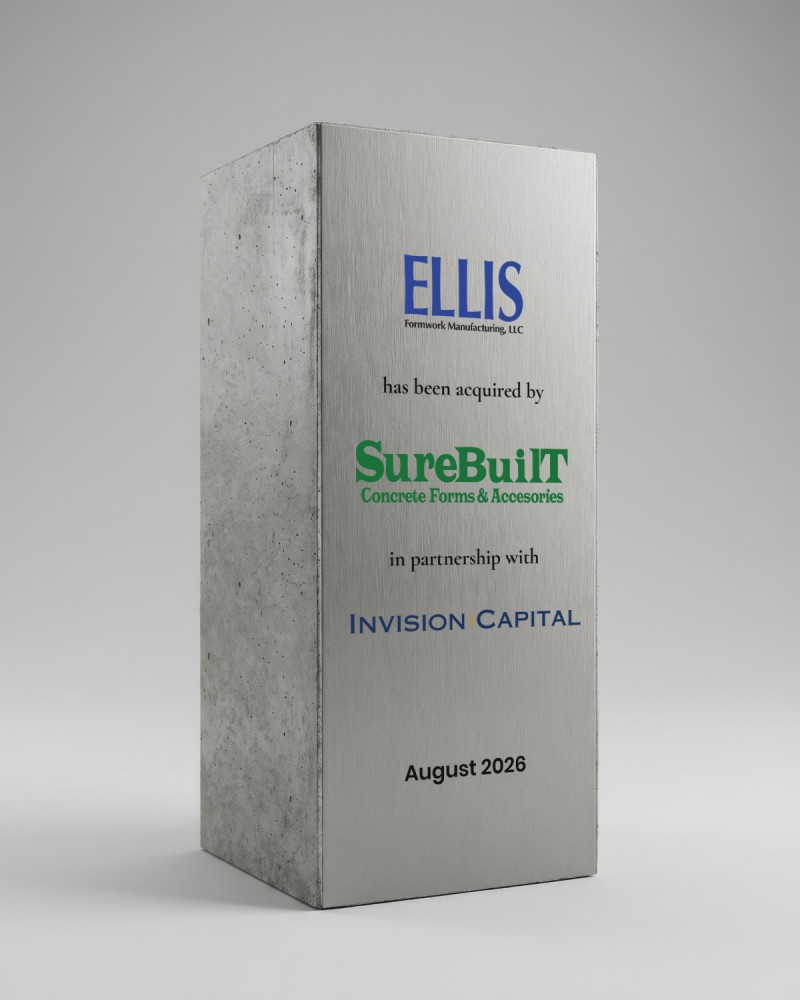 Custom trophy, financial tombstone - Invision Capital, 2026: three-quarter view