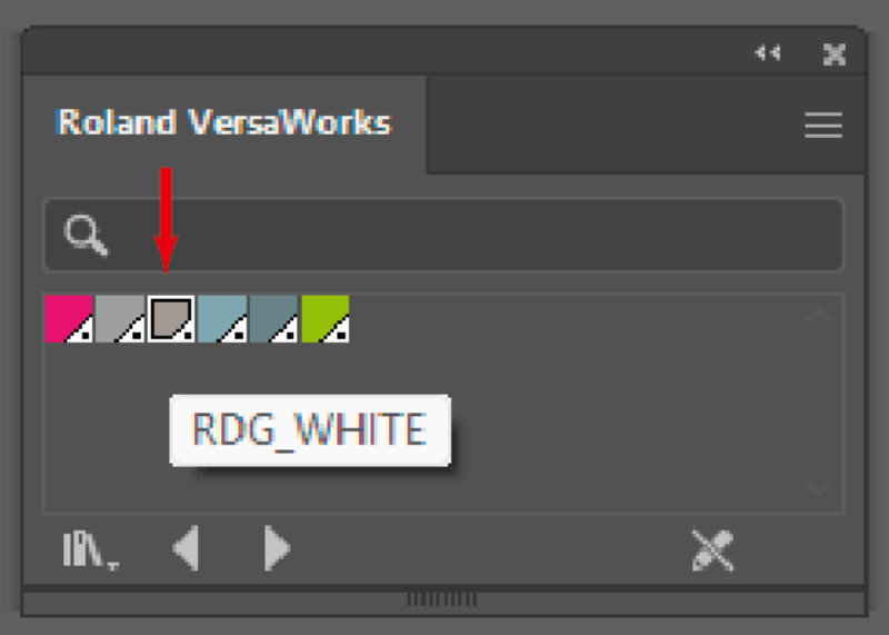 captura de pantalla panel de elección colores impresión uv